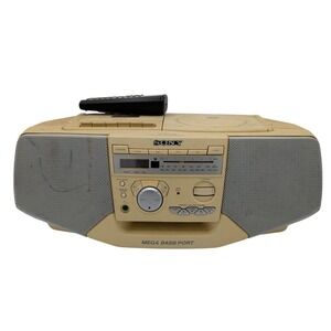 Sony CFD-V35 CD Radio Cassette-Corder Boombox Mega Bass Cream 1998 with Remote